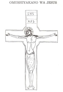 The crucifixion of Jesus, from Epukululo Lovawambo