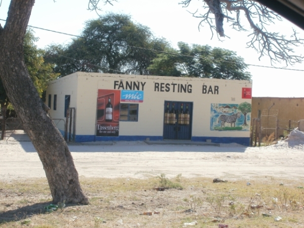 One of the many bars and shebeens alongside the main roads in Ovambioland, Namibia