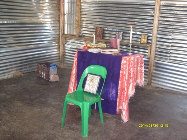 The interior of the church at Madidi.